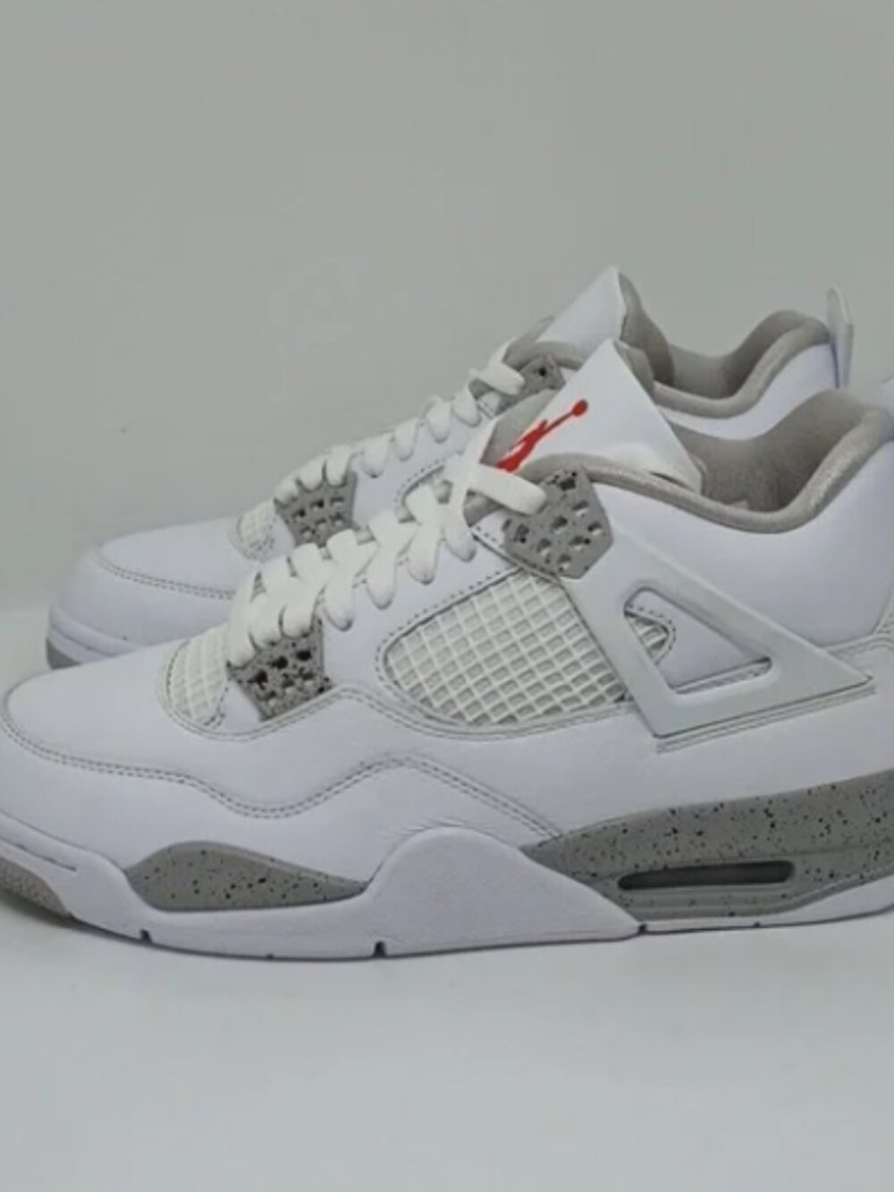 New Jordan Air Jordan 4 Retro WhiteFire Red Tech Grey Black